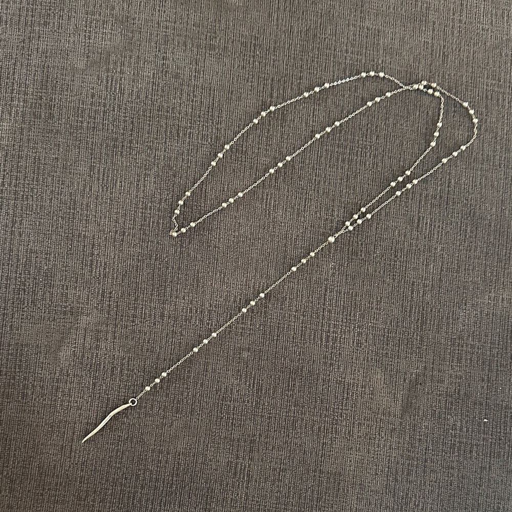 Elegant Silver Beaded Necklace